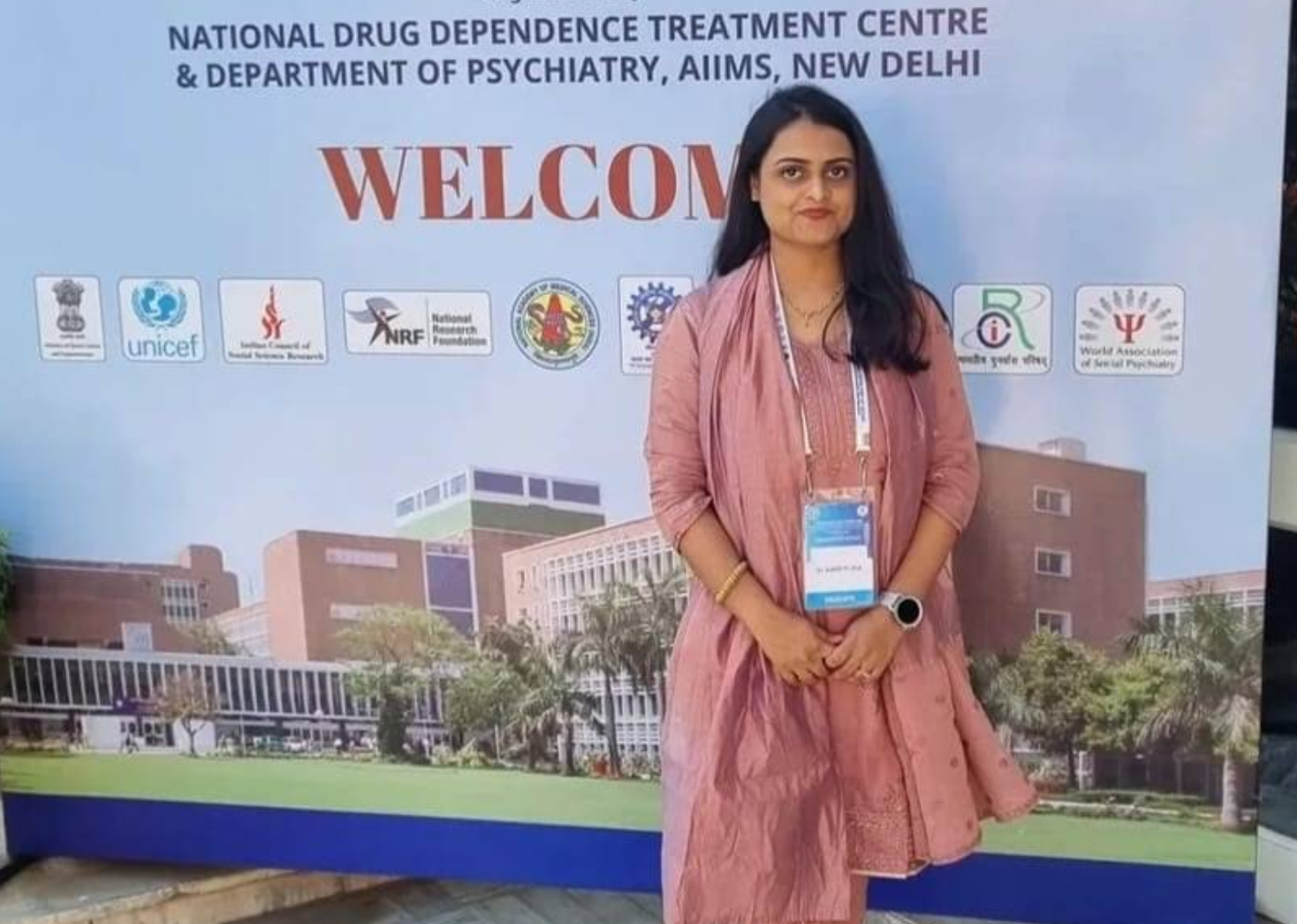 Dr Aakriti Jha at a mental health conference